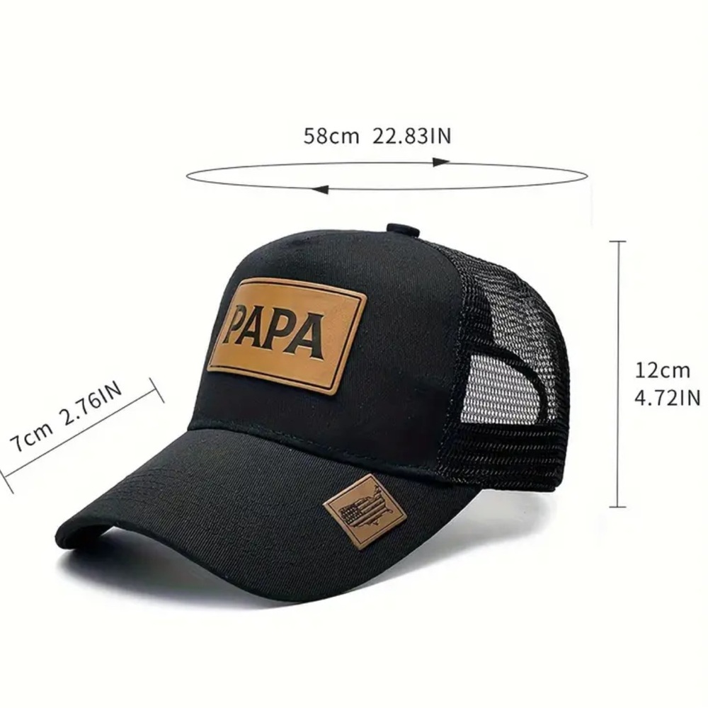 NEW| Men’s Papa Father Print Outdoor Hat - Picture 4 of 4